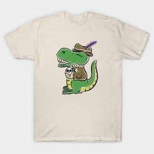 Tyrannosaurus Dinosaur The Actor Cartoon Cut Character T-Shirt